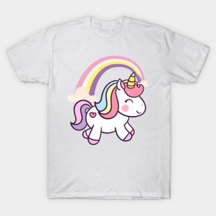 Cute Unicorn With Rainbows T-Shirt